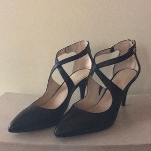 Marc Fisher crisscross heels with back zipper